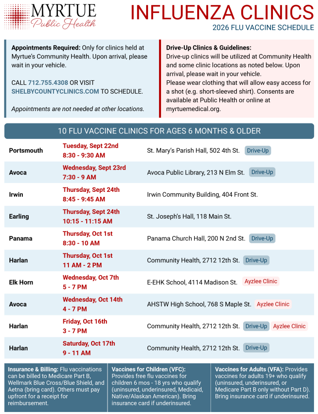 Flu shot clinic brochure