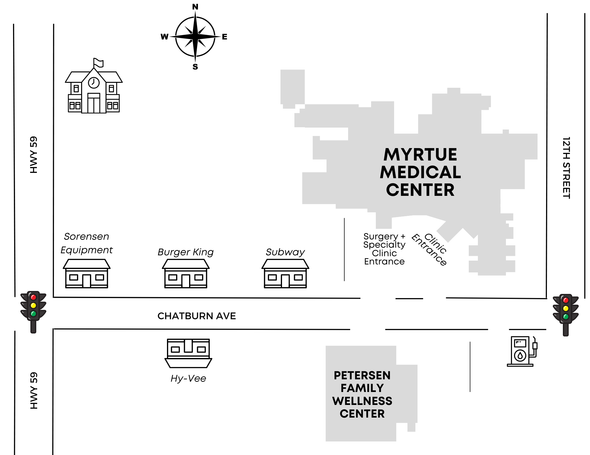 Myrtue Medical Center Map